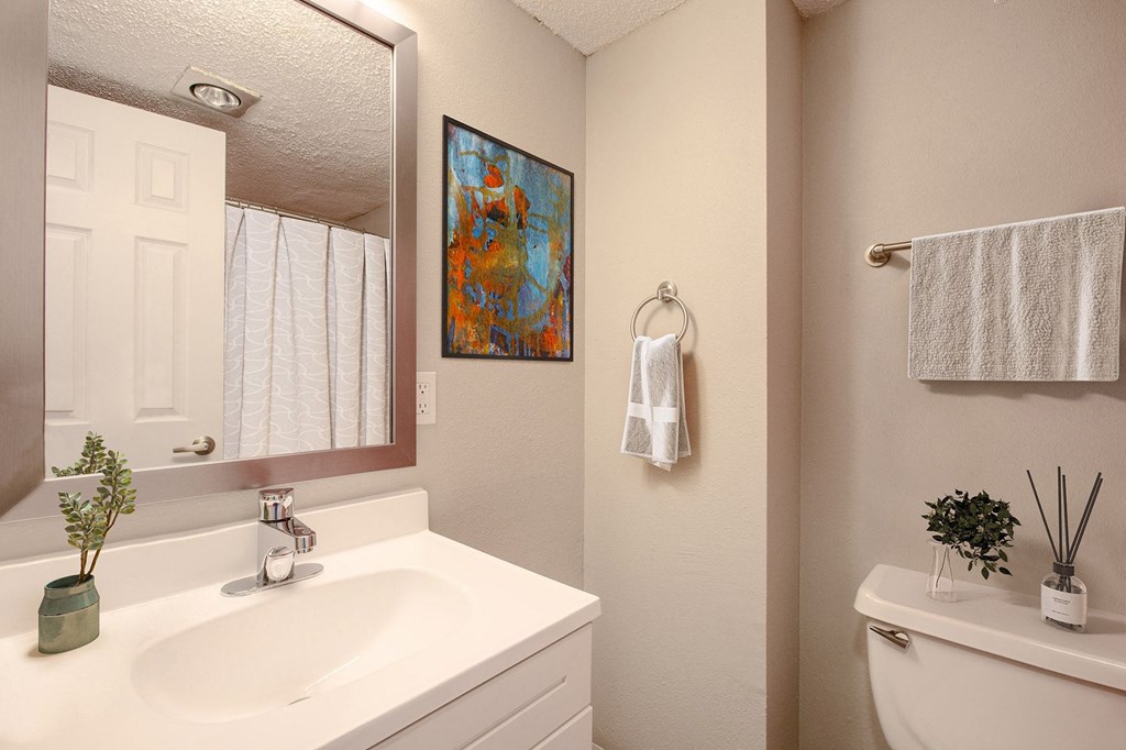 Bathroom at Encanto Lofts Apartments in Albuquerque New Mexico